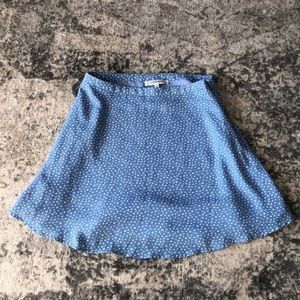 Sky Blue Polka Dot Skirt | Ruby & Jenna
